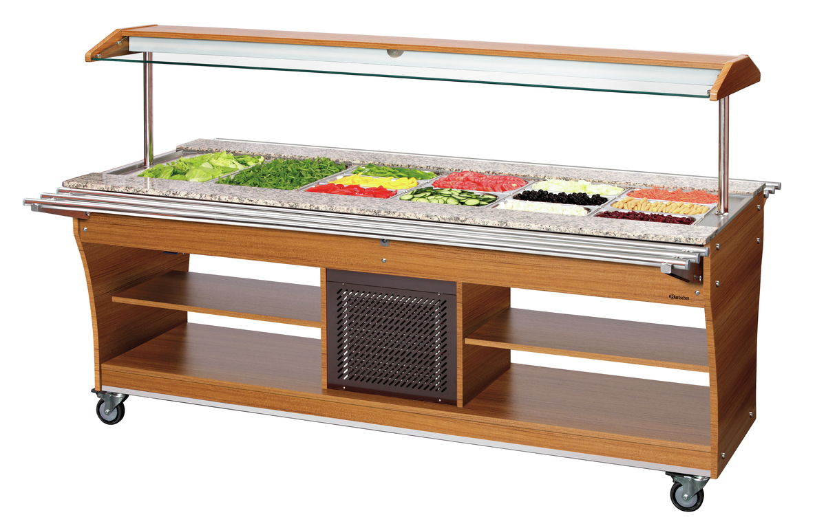 1 glissière plateaux, 6x 1/1 GN