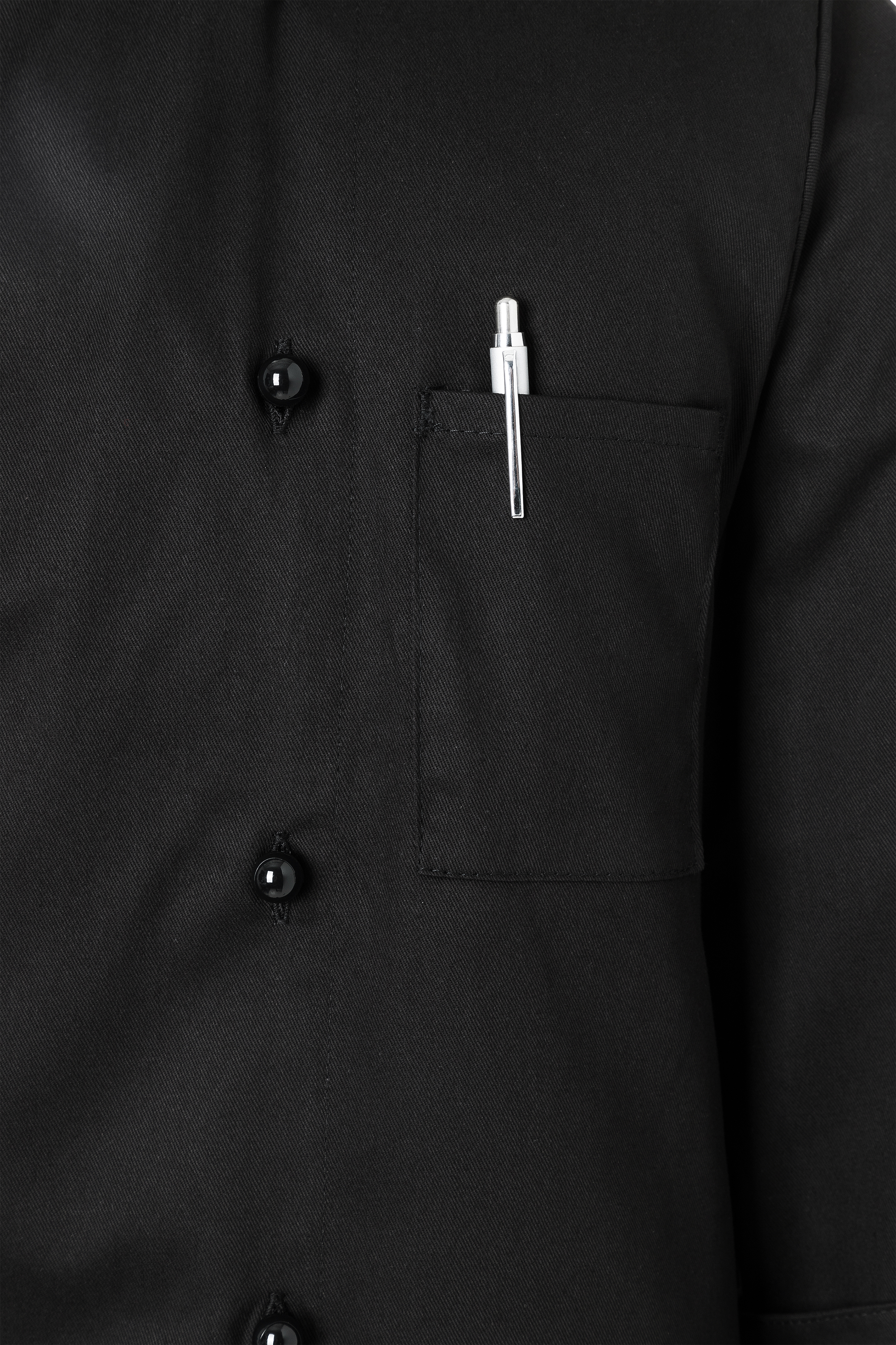 Veste de cuisine Basic - Noir - 100% coton - M