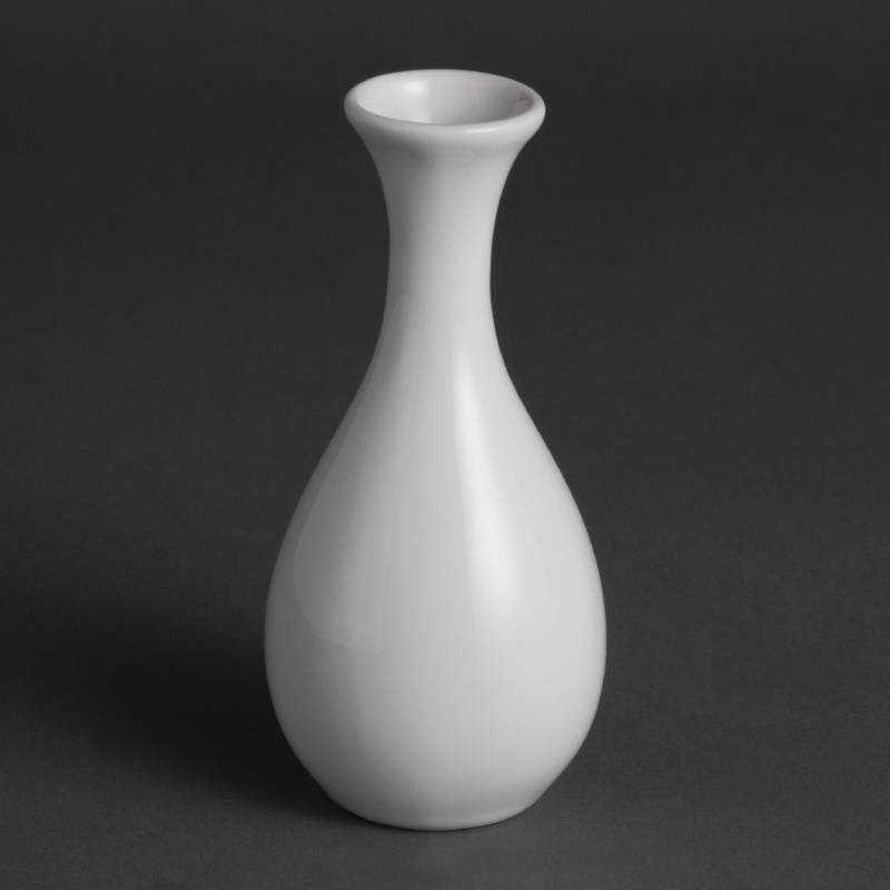 Vase Bouteille Blanc - Olympia - 125(h)mm - 12 Pièces