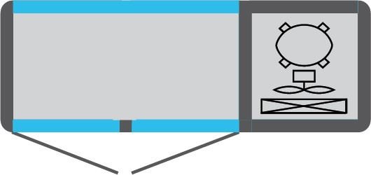 Konditorei Vitrine  Barcounter | Front und Hinterseite Glas | Edelstahl | 2 Glastüren | +10°/-5°C | 134x55x(h)88,5cm