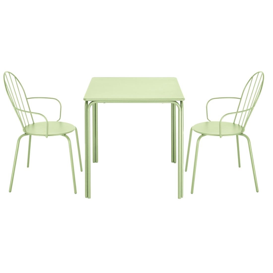 Fauteuils Bolero Adeline vert clair (lot de 4)