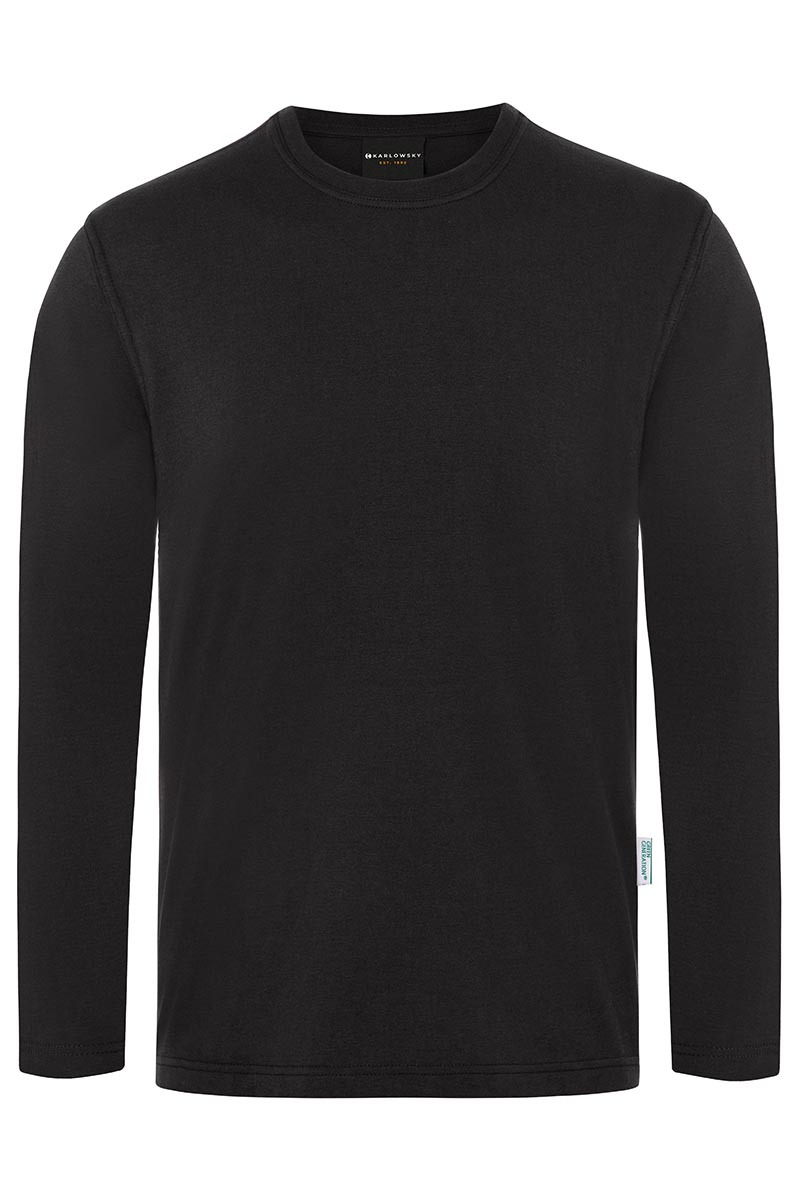 Langarm Herren Workwear Shirt Casual-Flair - Schwarz - L