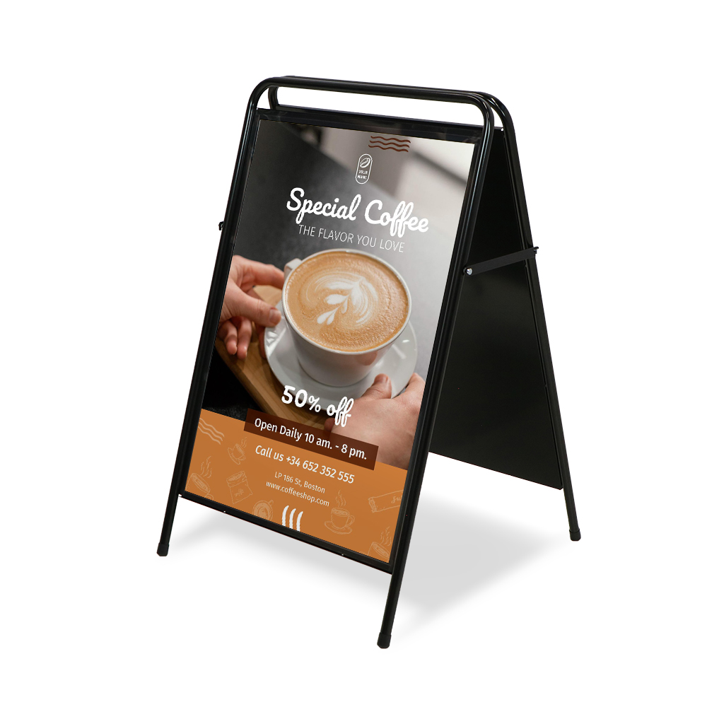A-Board Elegant Staal 50x70