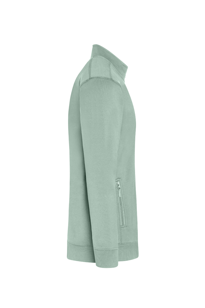 Herren Workwear Sweatjacke Soft-Face, aus nachhaltigem Material - Pistaziengrün - L