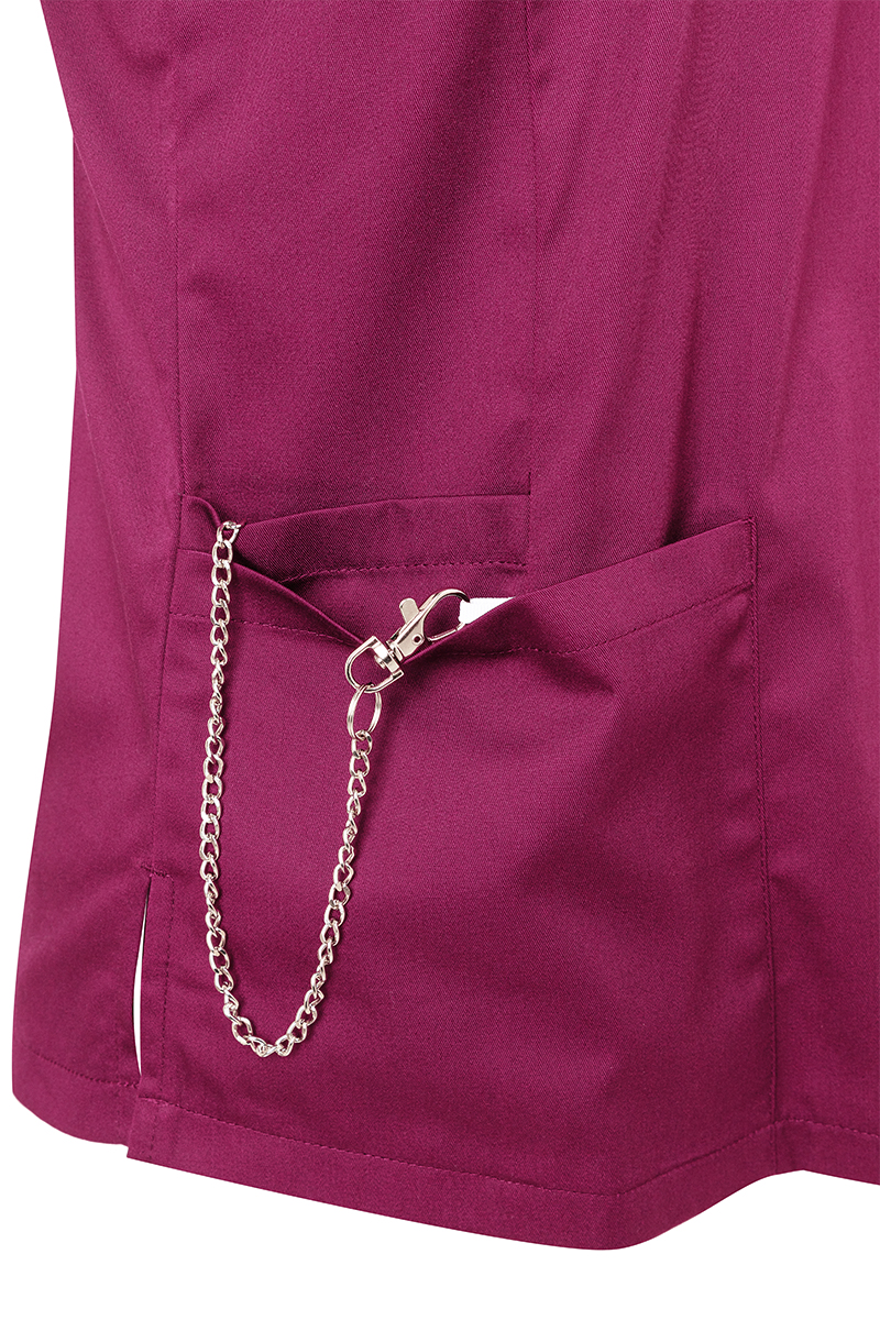 Kurzarm Damen-Schlupfkasack Essential, aus nachhaltigem Material - Fuchsia - L