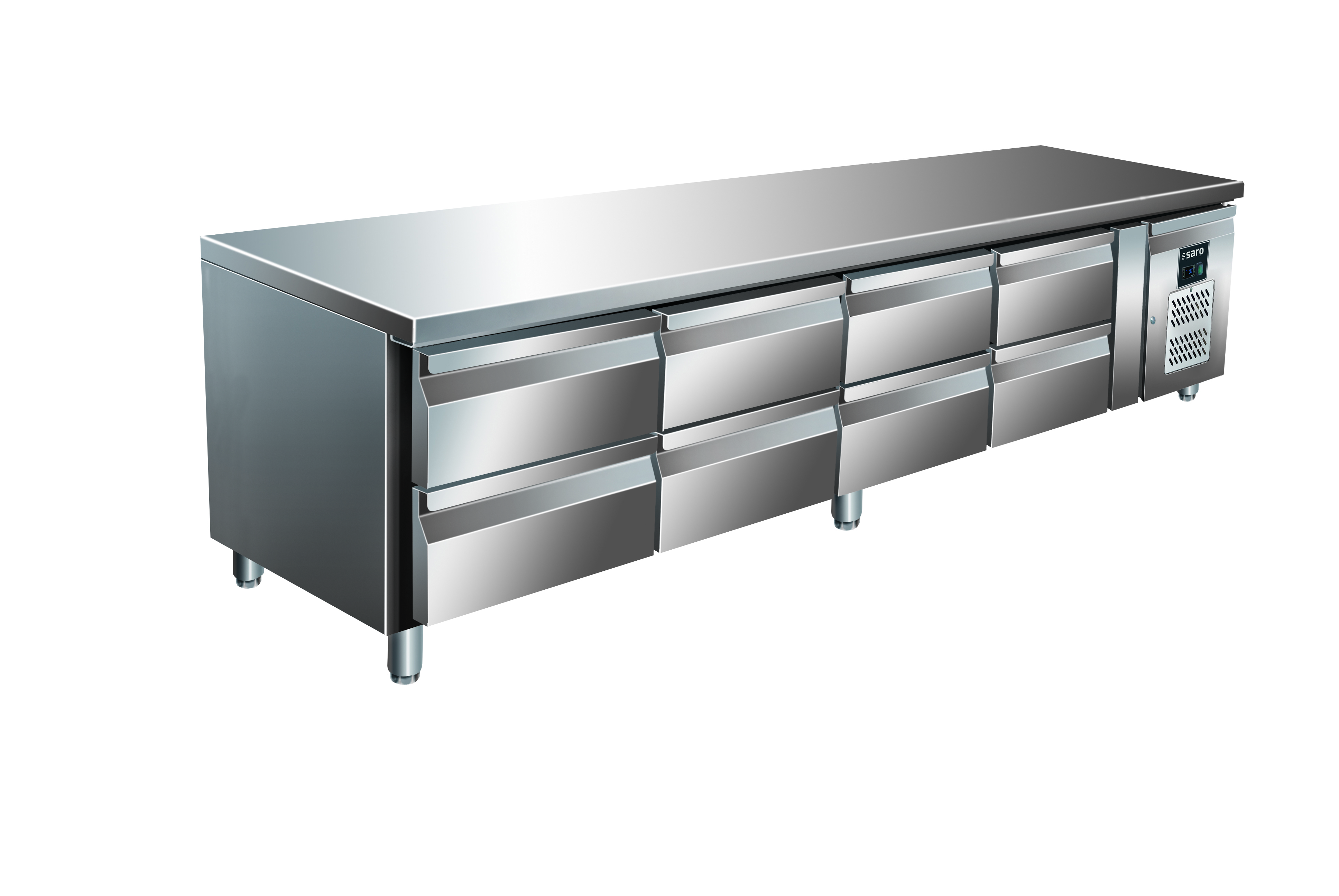 SARO Table réfrigérée sous plan, 4x2 tiroirs, UGN 4180 TN