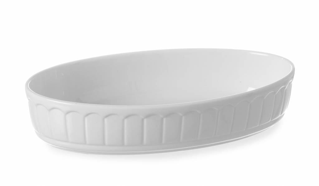 Auflaufform Rustica Oval | Porzellan Weiß | 220x130x(h)40mm