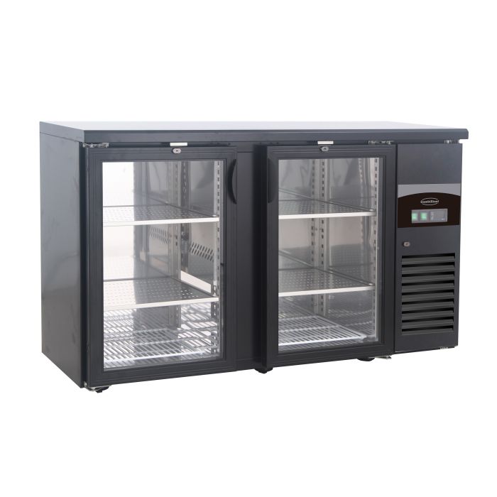 Barkoelkast 2 Glasdeuren - Geforceerd, Koelmiddel R134A - 280W - 1462x535x860(h)mm