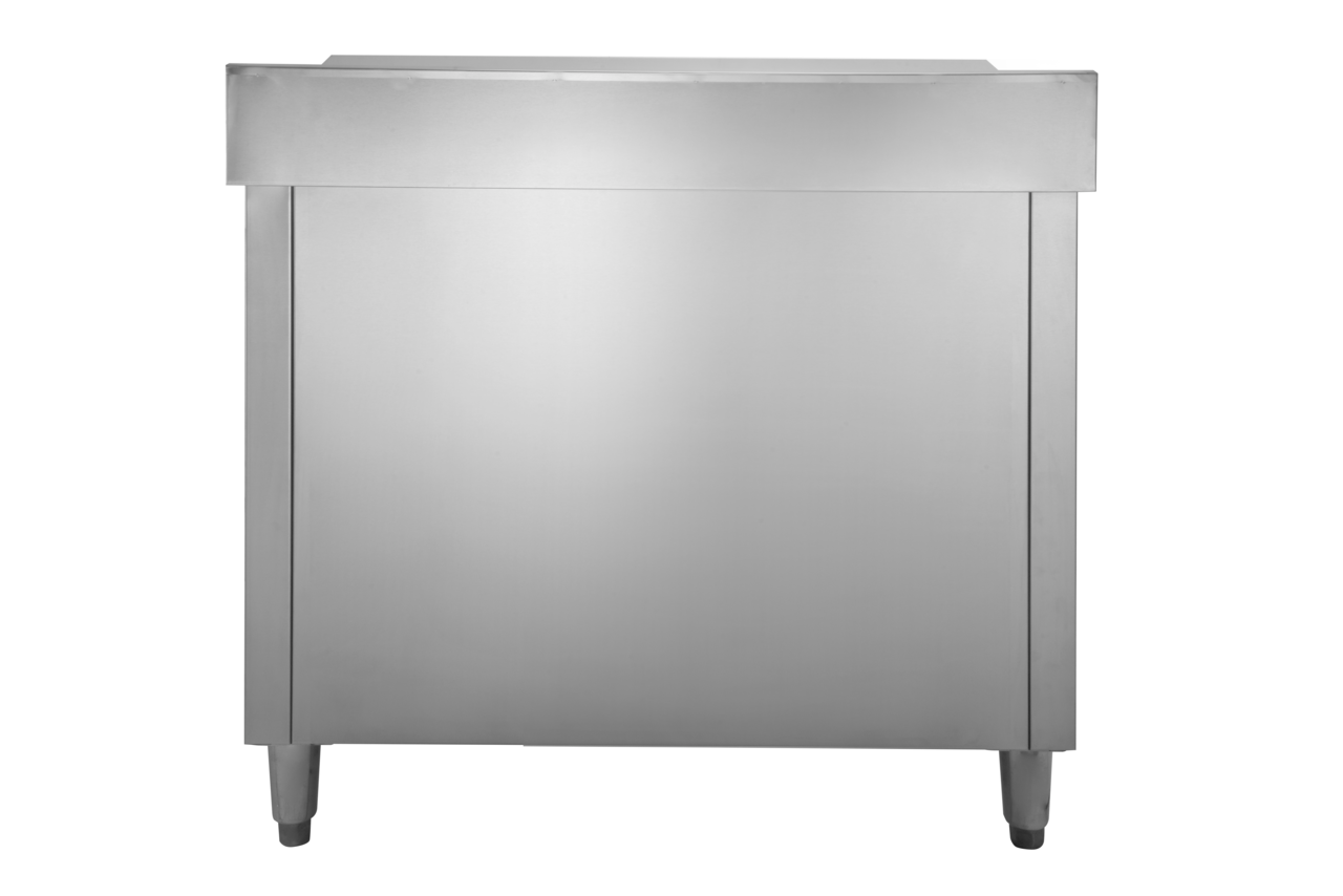 Armoire de travail en inox Basic 120x60 avec dosseret 100 mm