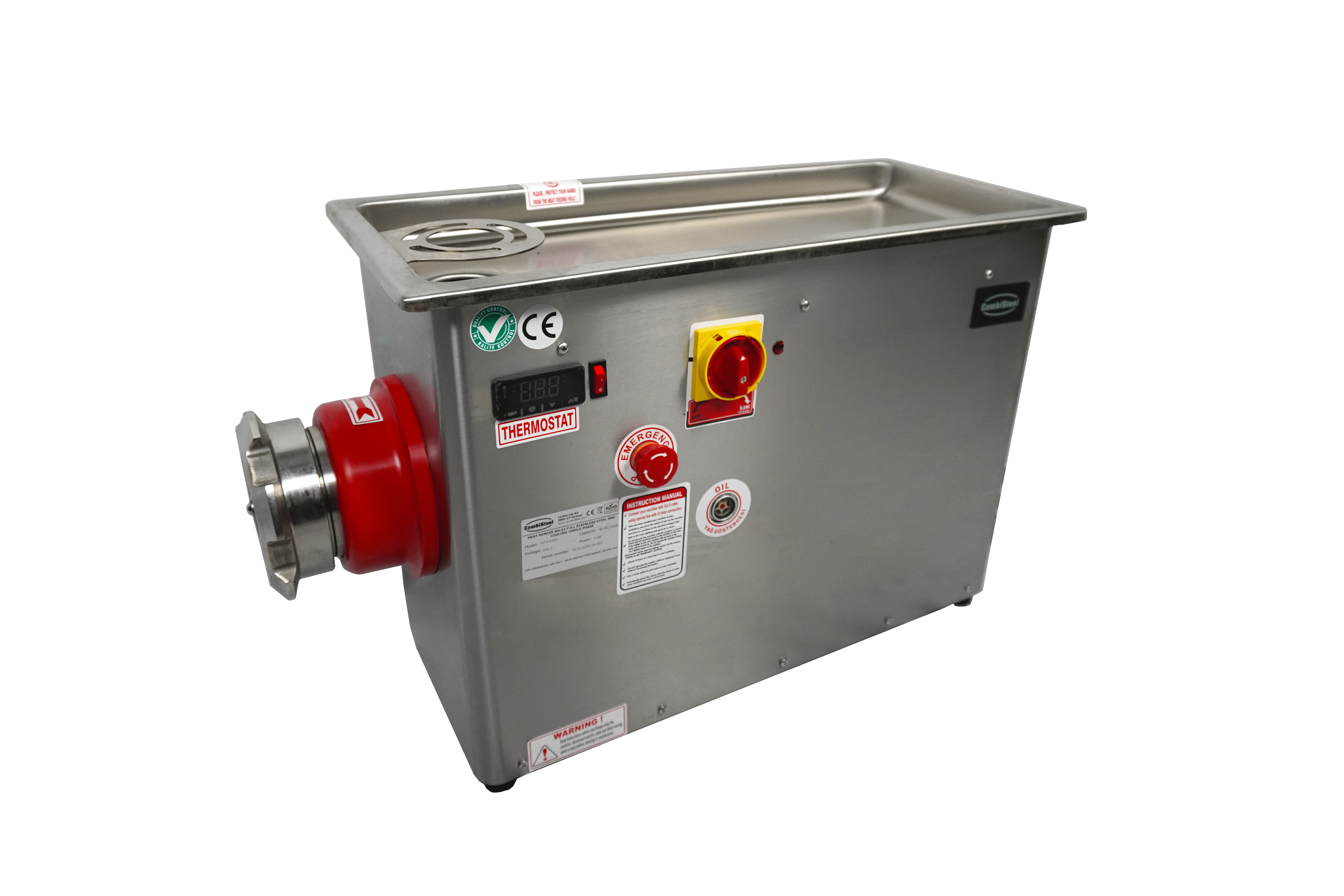 Gehaktmolen 32 - 750Kg/H 230V - Met Vaste Gekoelde Kop