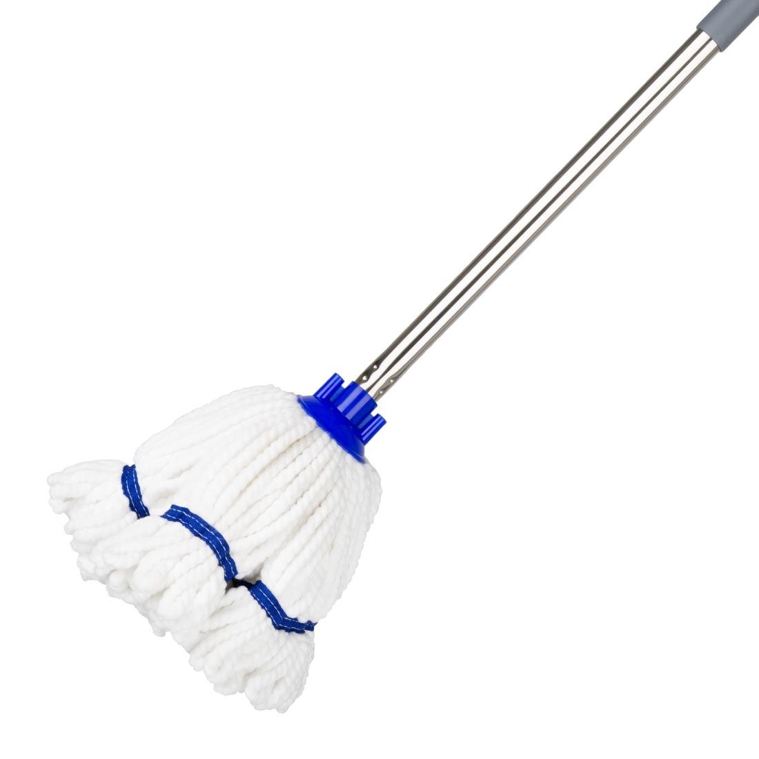 Tête serpillière en microfibre Jantex bande bleue 150g