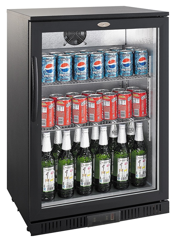 Barkühler Schwarz 1 Glastür - 600x520x(H)850mm