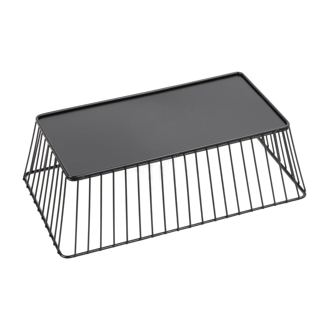 Olympia Wire Food Display Tray Rechteckig Schwarz 330x190x100mm