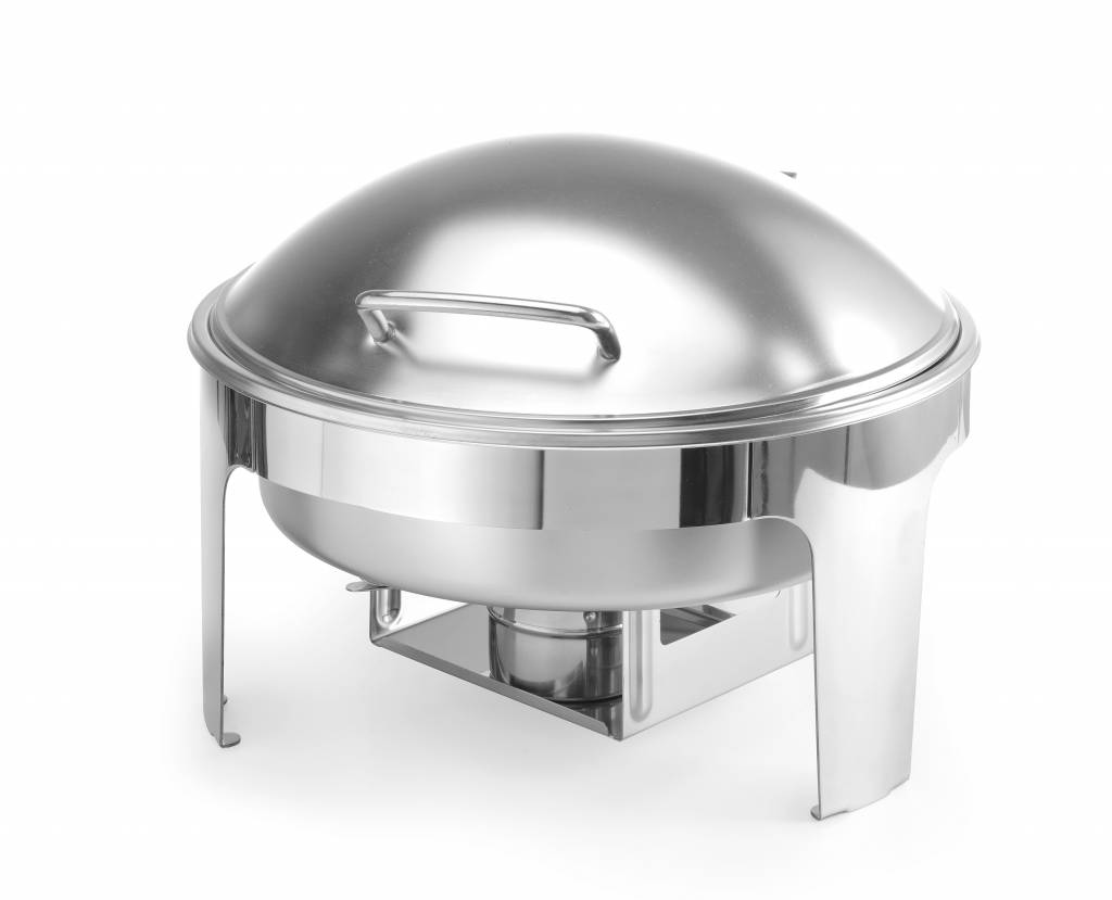 Chafing Dish Rund | Edelstahl Matt | 6 Liter | 465x420x(h)320mm