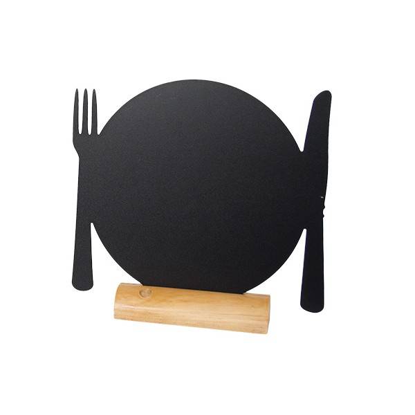Tisch Kreidetafel Wood Silhouette Teller | Inkl. Kreidestift