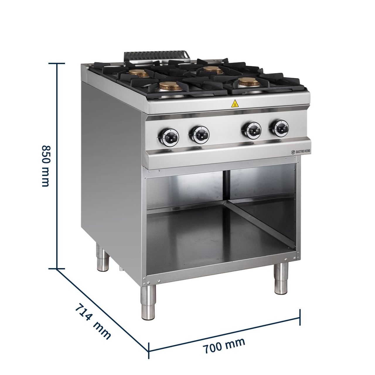 Gasfornuis Serie 700 - 70/70 - 4 branders - 28 kW