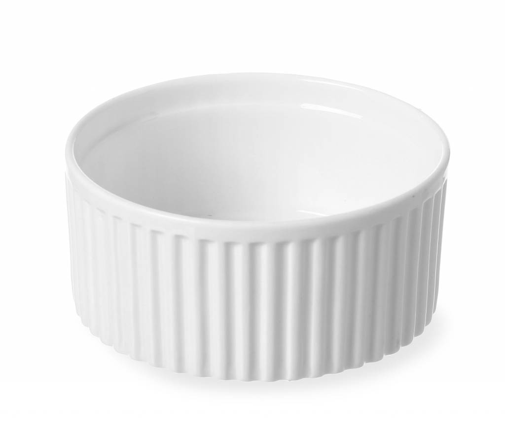 Ramequin Rainuré - Porcelaine Blanche - Ø120x55(h)mm