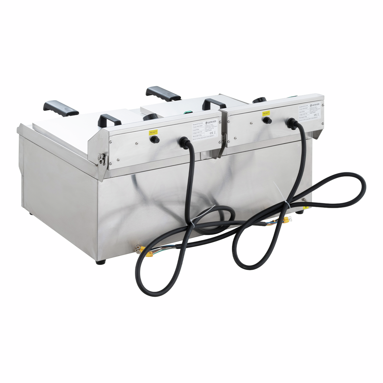 Elektrische dubbele friteuse ECO 13+13 liter met aftapkraan, 2x 5000 W, 400 V