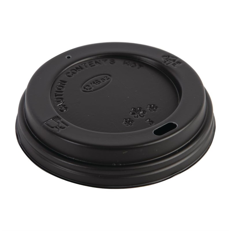 Deksel voor Koffiebekers | 340-455ml | Zwart | 50 Stuks