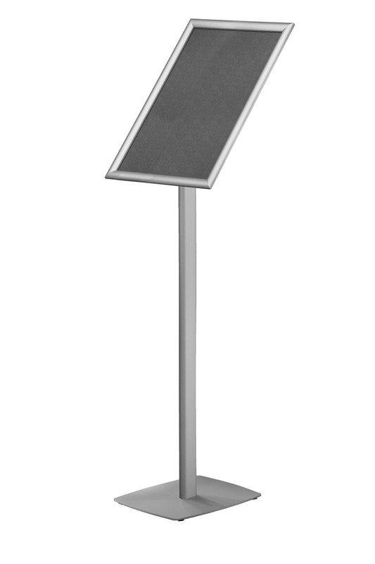 Infostandaard met voet - A3 - Aluminium/staal