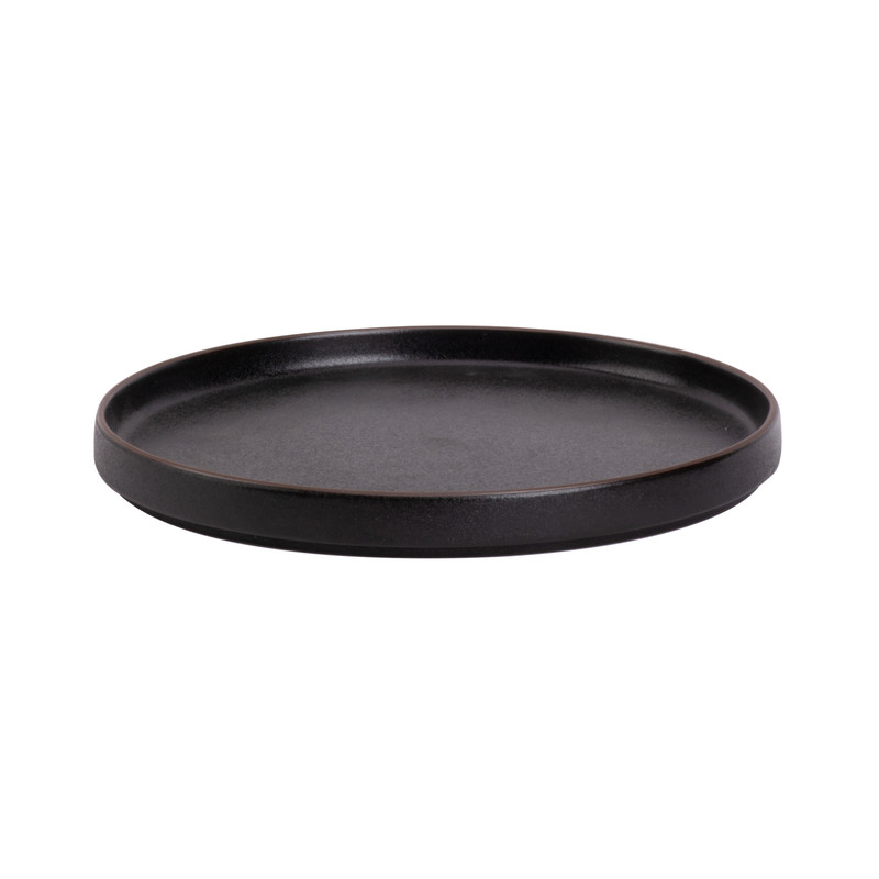 Bord Cafe Noir 26 cm Zwart Porselein