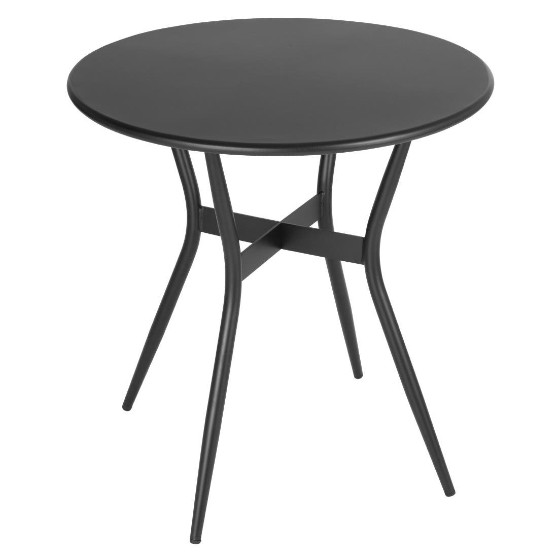 Bolero Santiago Outdoor-Tisch Schwarz 690mm