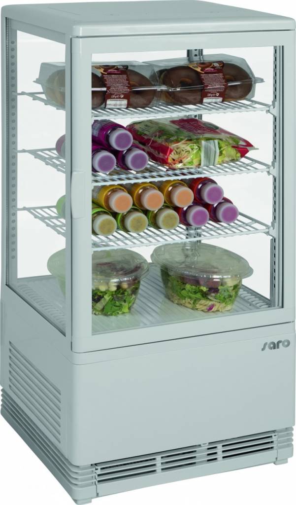 Koelvitrine 70L Wit | 3 Roosters | 430x380x880(h)mm