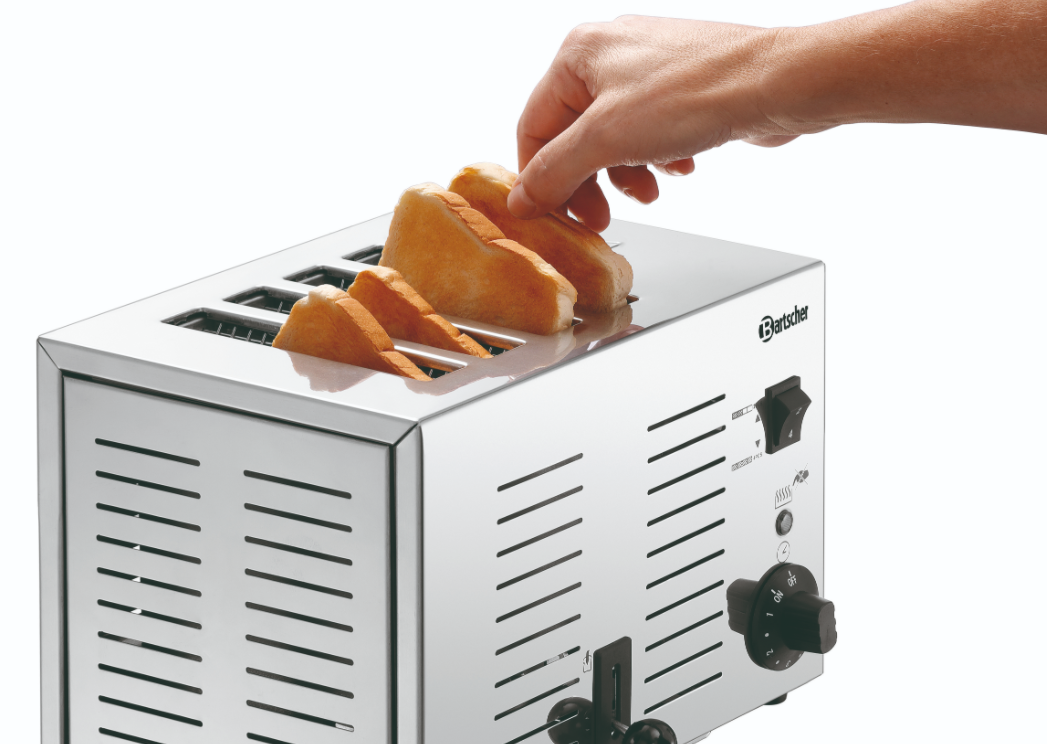 Toaster TS40 | 4 Gleuven | 1,8 kW | 300x212x(H)220mm