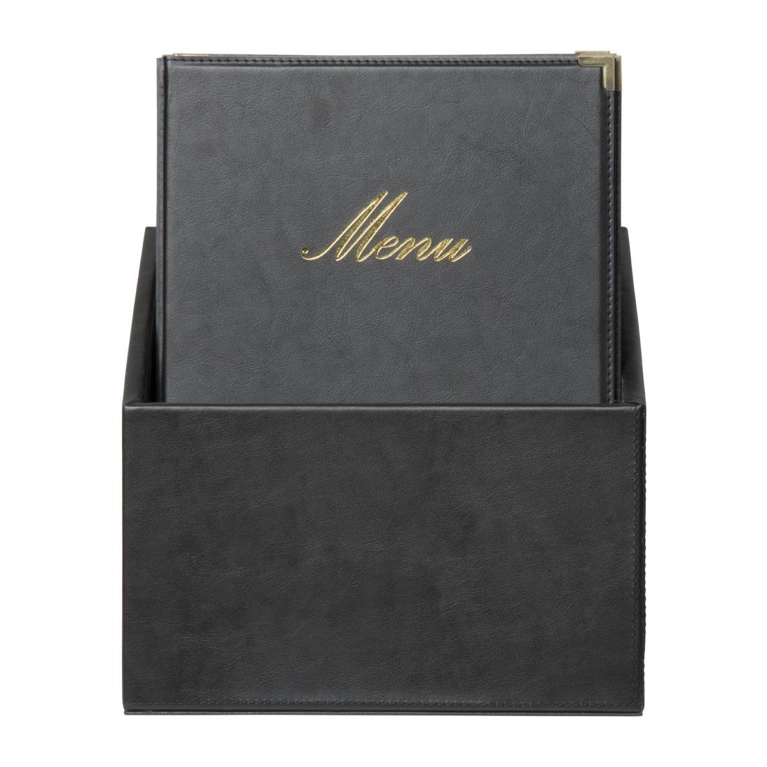 Securit Classic Lederset mit 20 Menükartenhaltern 4x A4 in 1er Box (inkl. 1 Doppeleinlage)