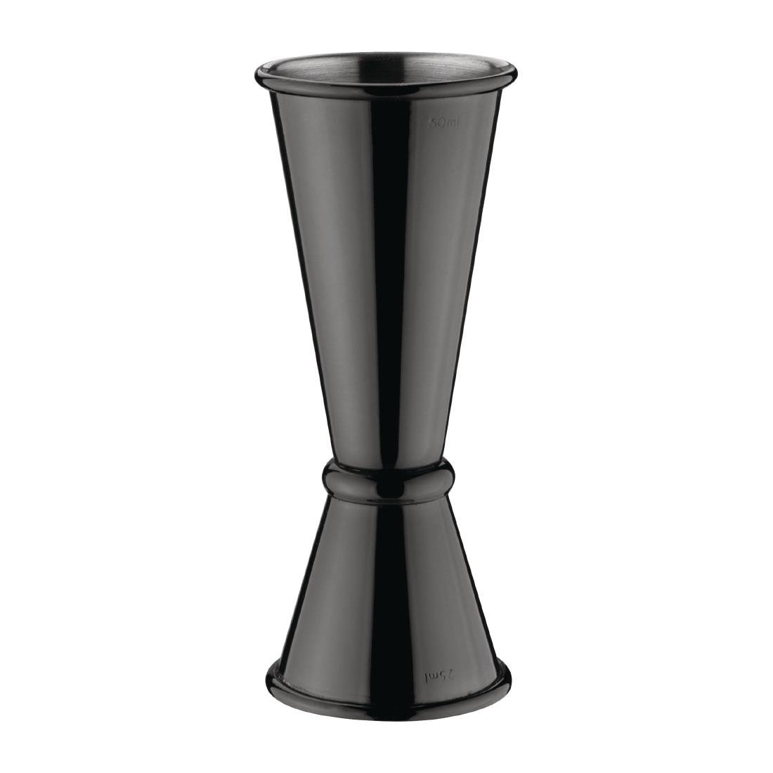 Barmaß Edelstahl | Schwarzes Modell | 2,5 und 5cl | Ø39x (H) 95mm