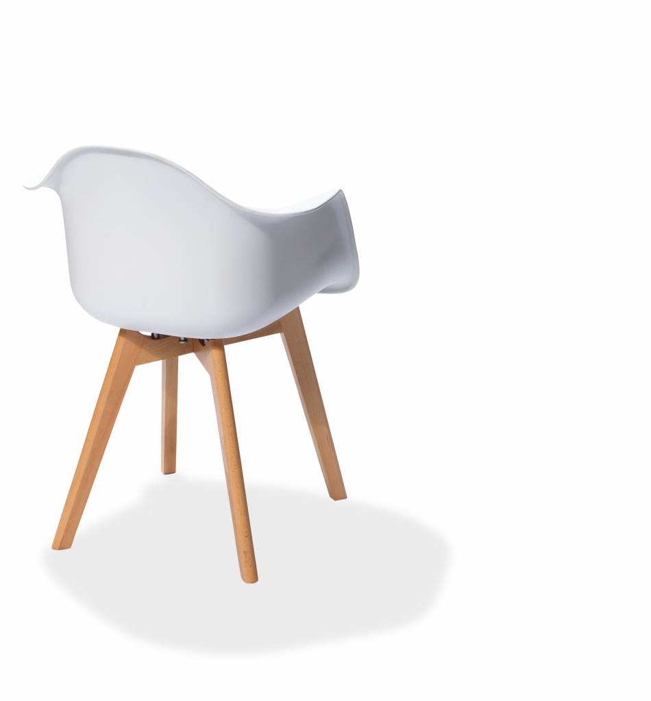 Keeve Trendy Stoel  Wit | met Armleuning