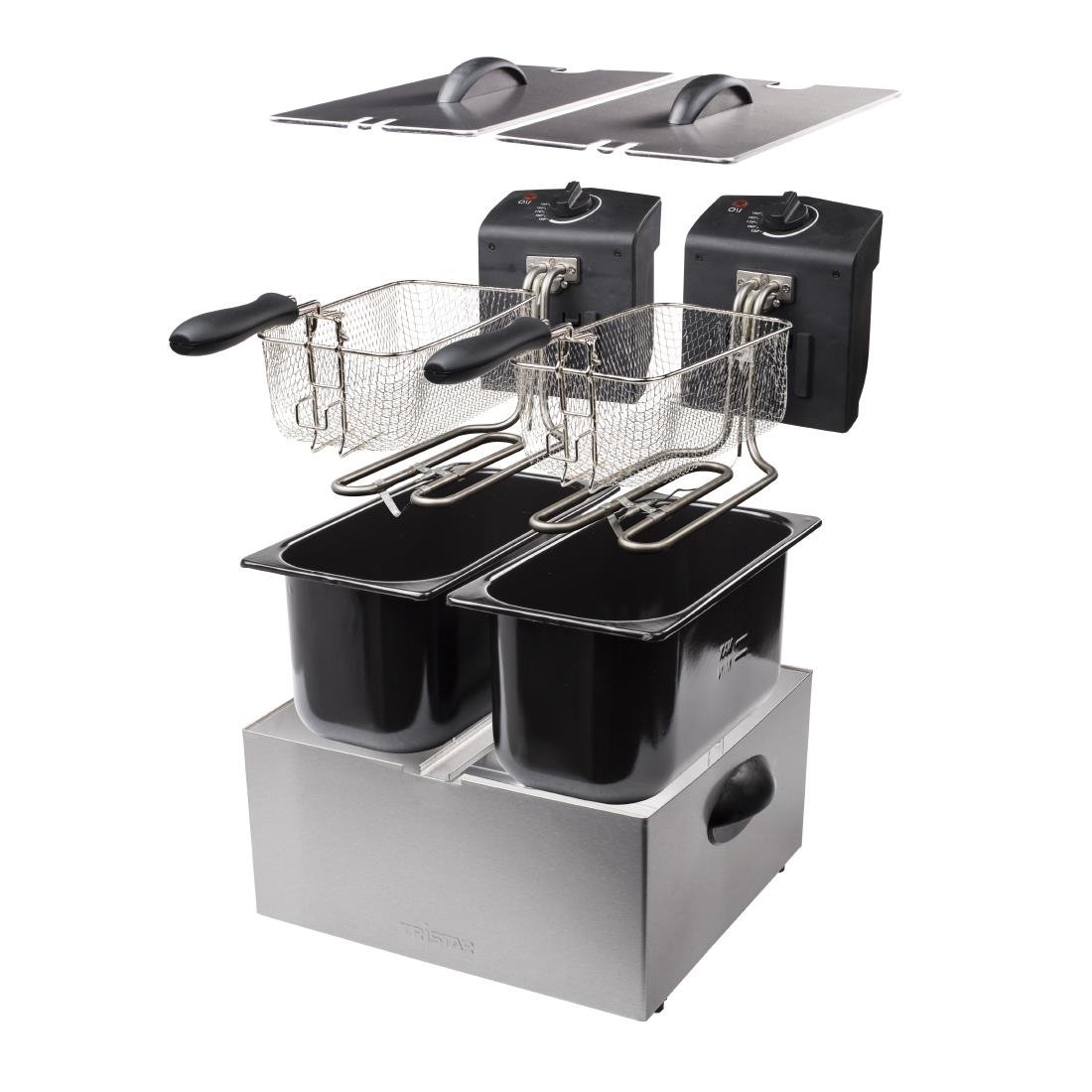 Tristar Doppelkorb-Fritteuse FR-6937 - 2 x 3 ltr Edelstahl