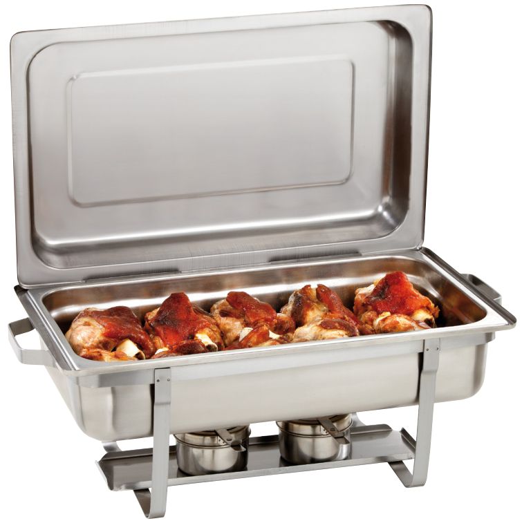 Chafing Dish | 1/1GN | Tiefe 100 mm | Chromnickelstahl | 605x350x(h)305mm