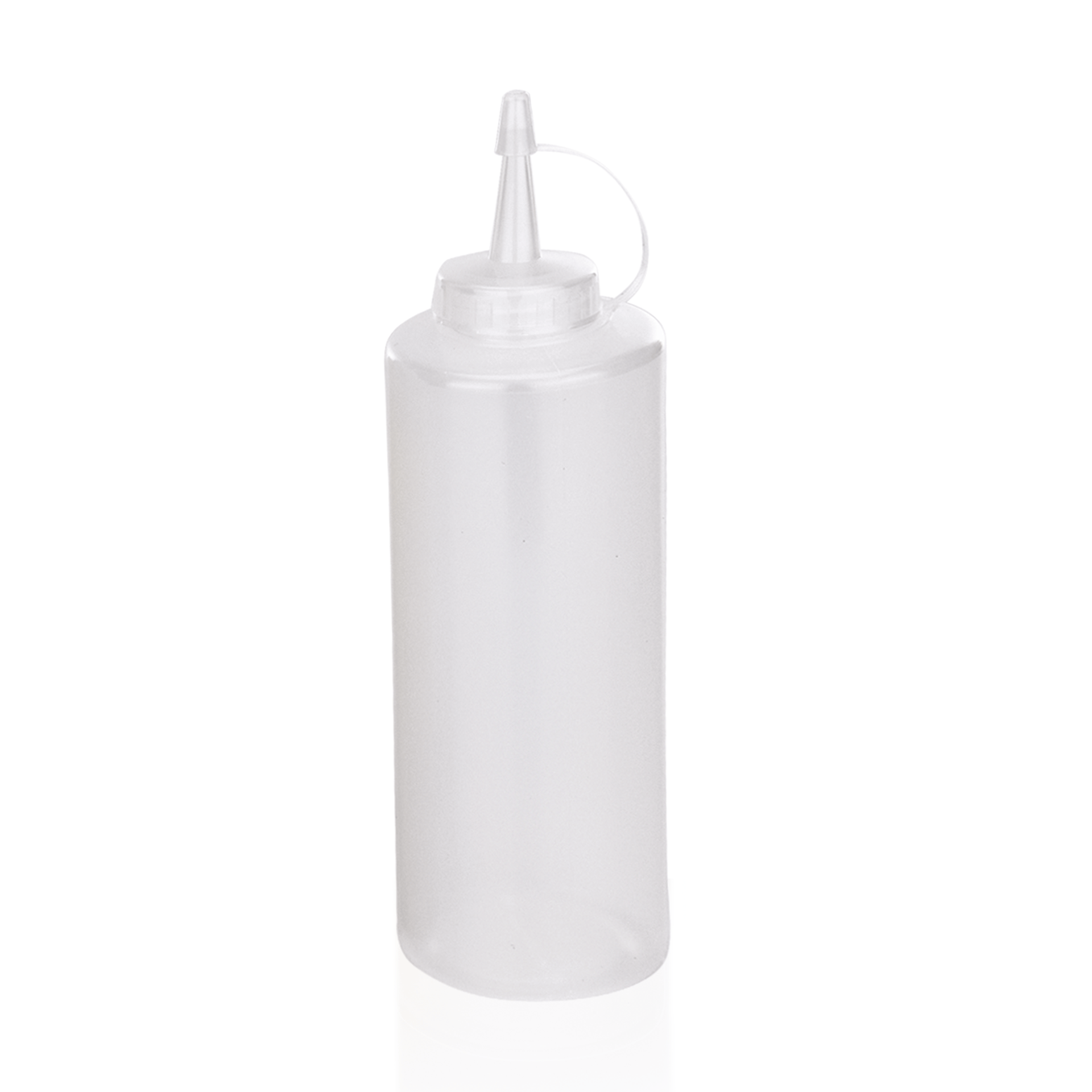 Knijpfles set, Ø 7 cm, 0,45 ltr., transparant, set van 6 stuks, polyethyleen