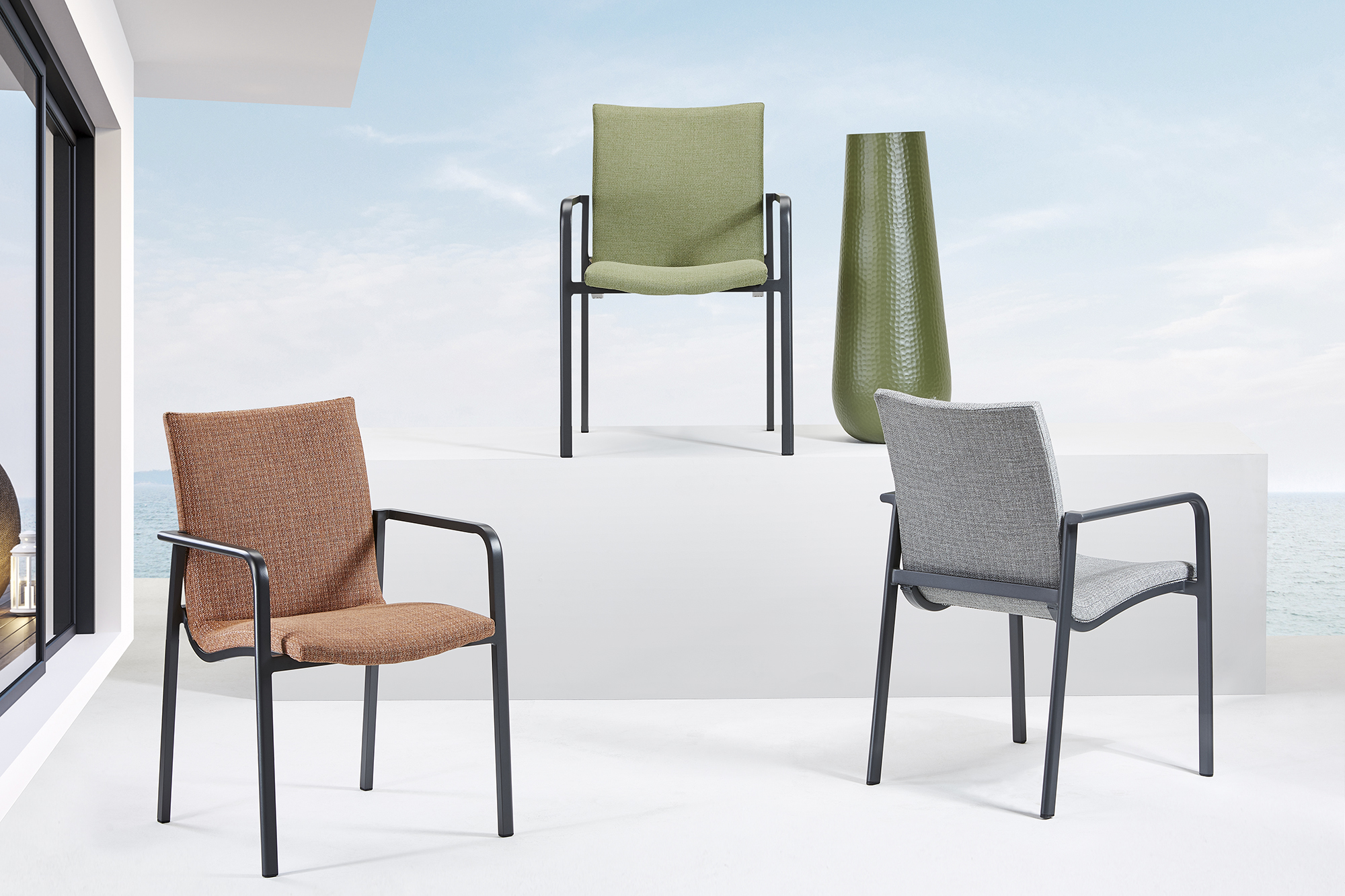 Chaise de jardin empilable Positano Vert