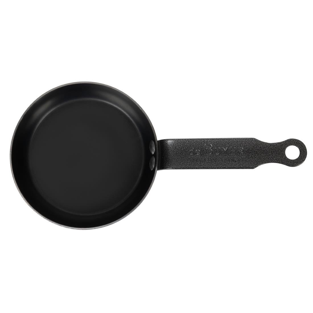 Poêle à blinis en tôle dacier bleuie De Buyer 12 cm