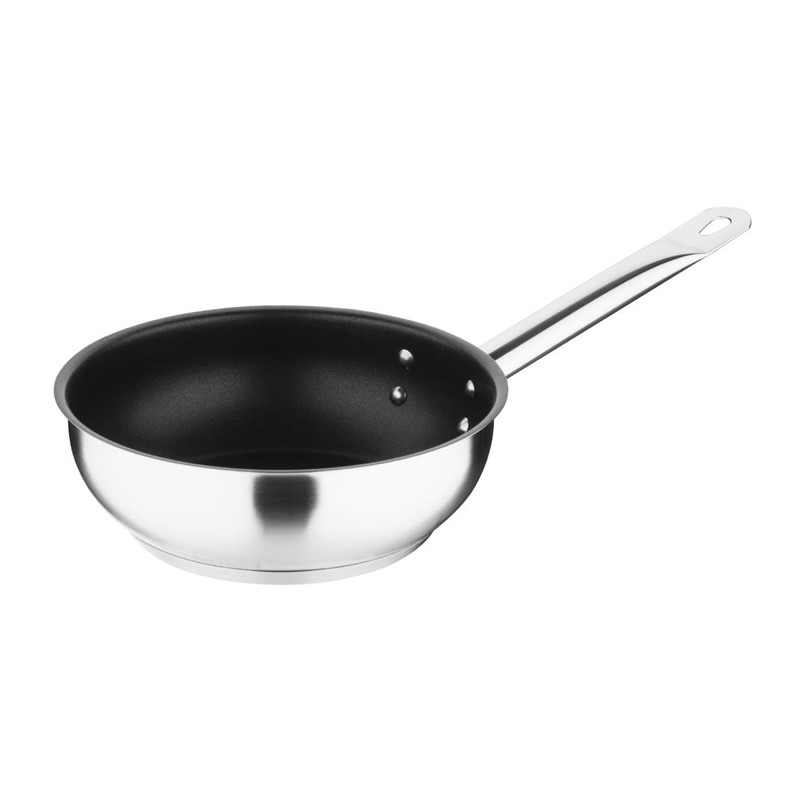 Vogue Antihaft Teflon Edelstahl Platin Plus Sauté Pfanne 2mm