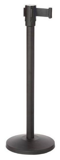 Poteau de barrière Noir - 9 kg - Cordon 180cm