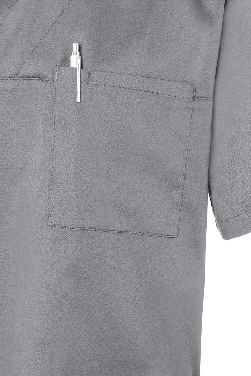 Tunique homme à enfiler à manches courtes Essential, en matériau durable - Gris Platine - L