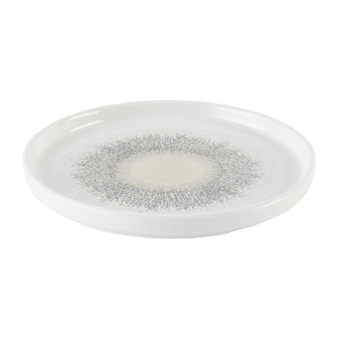 Churchill Studio Prints Fusion Grey bord met opstaande rand 25.9 cm pak van 6