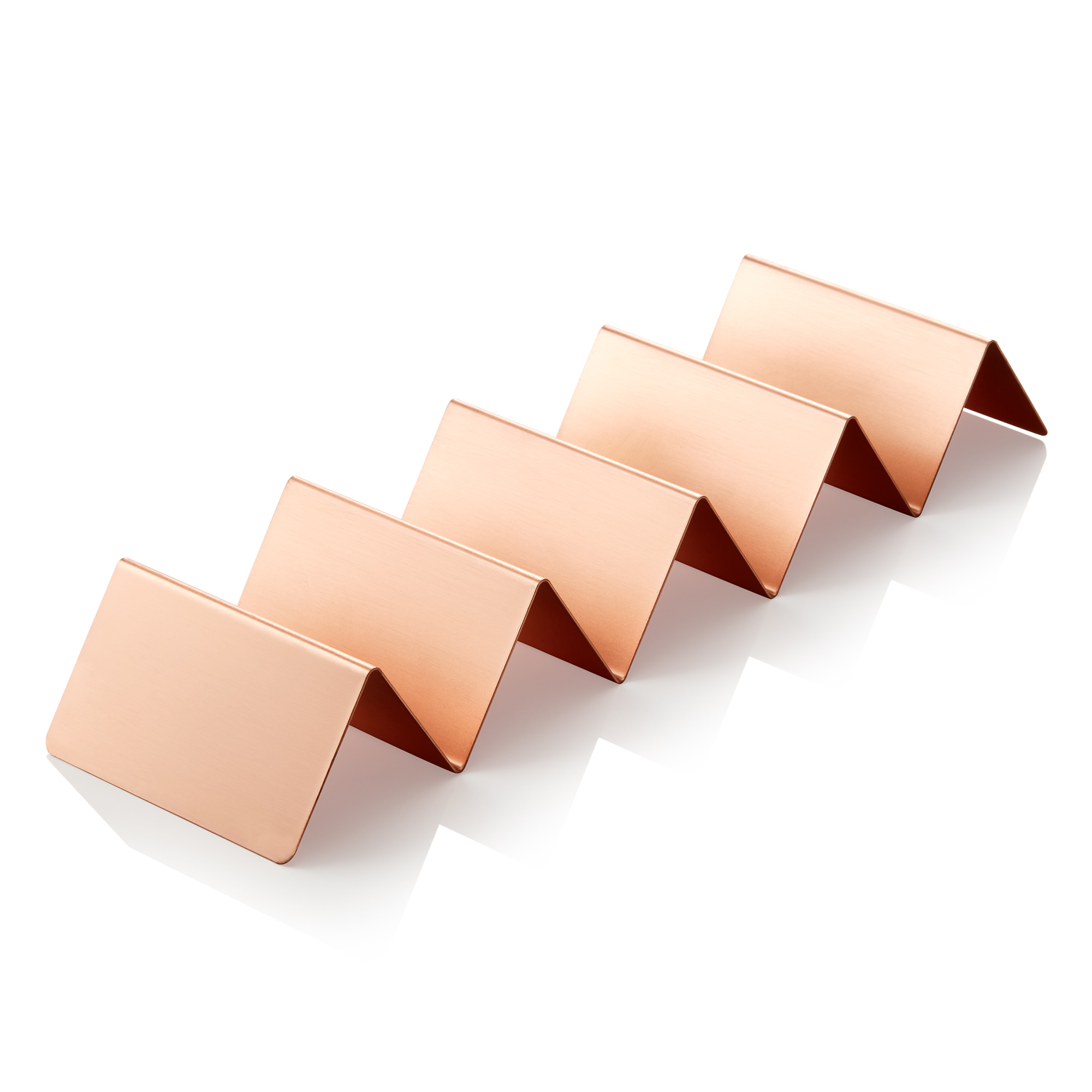 Presentoir à snacks avec 4 étagères, 35 x 10 x 5 cm, couleur cuivre, acier inoxydable.