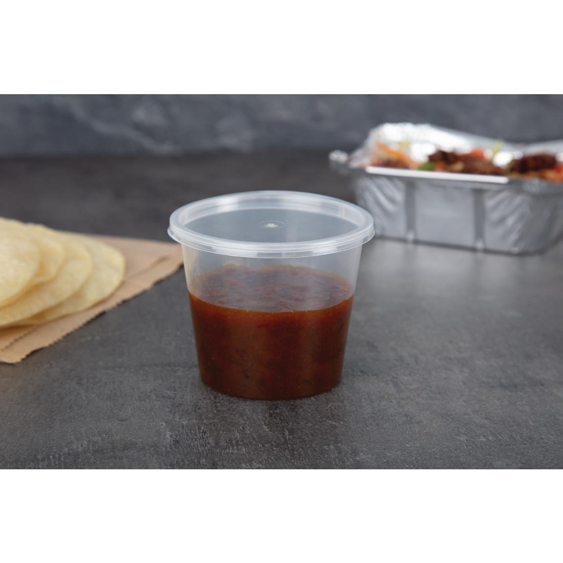 Pots à sauce micro-ondables en plastique Fiesta Recyclable 150ml (lot de 100)