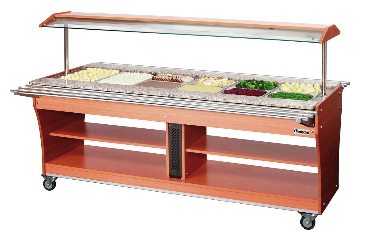 1 glissière plateaux, 6x 1/1 GN