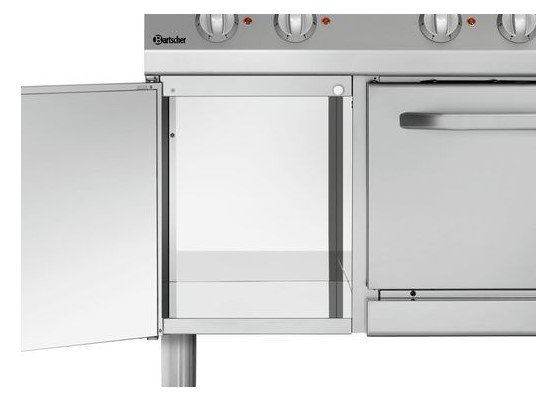 Elektrisch Fornuis + Oven | 6 Kookplaten Ø220mm |  400V | GN 1/1 | 1200x700x850(h)mm