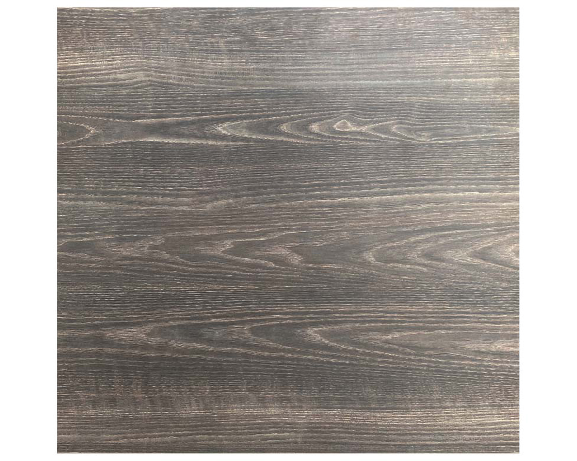 Table de terrasse Infinity piètement sable + plateau HPL Riverwashed Wood 70x70cm
