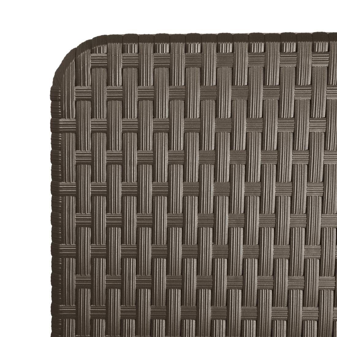 Bolero Rattan Rechteckiger Klapptisch Braun 6ft