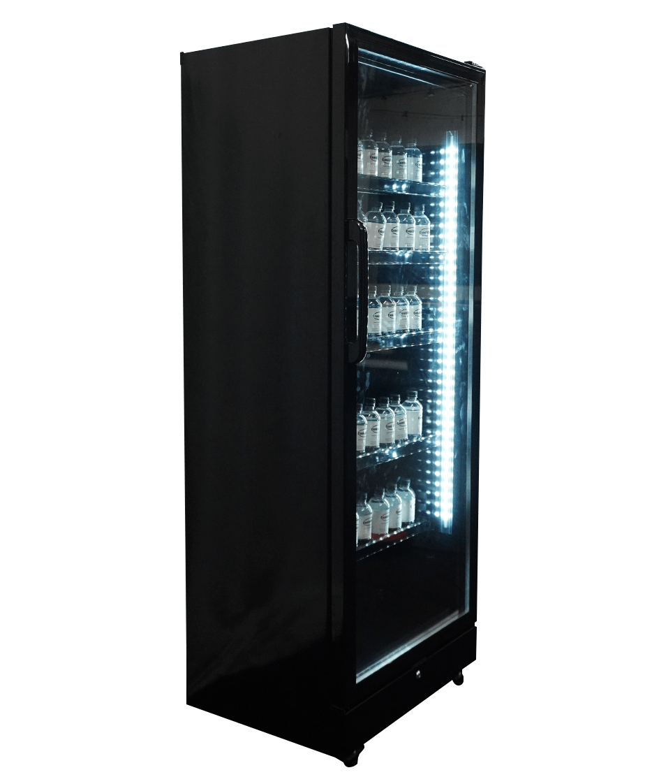 Drankenkoelkast 1 Glasdeur Zwart Sve-450 Bl