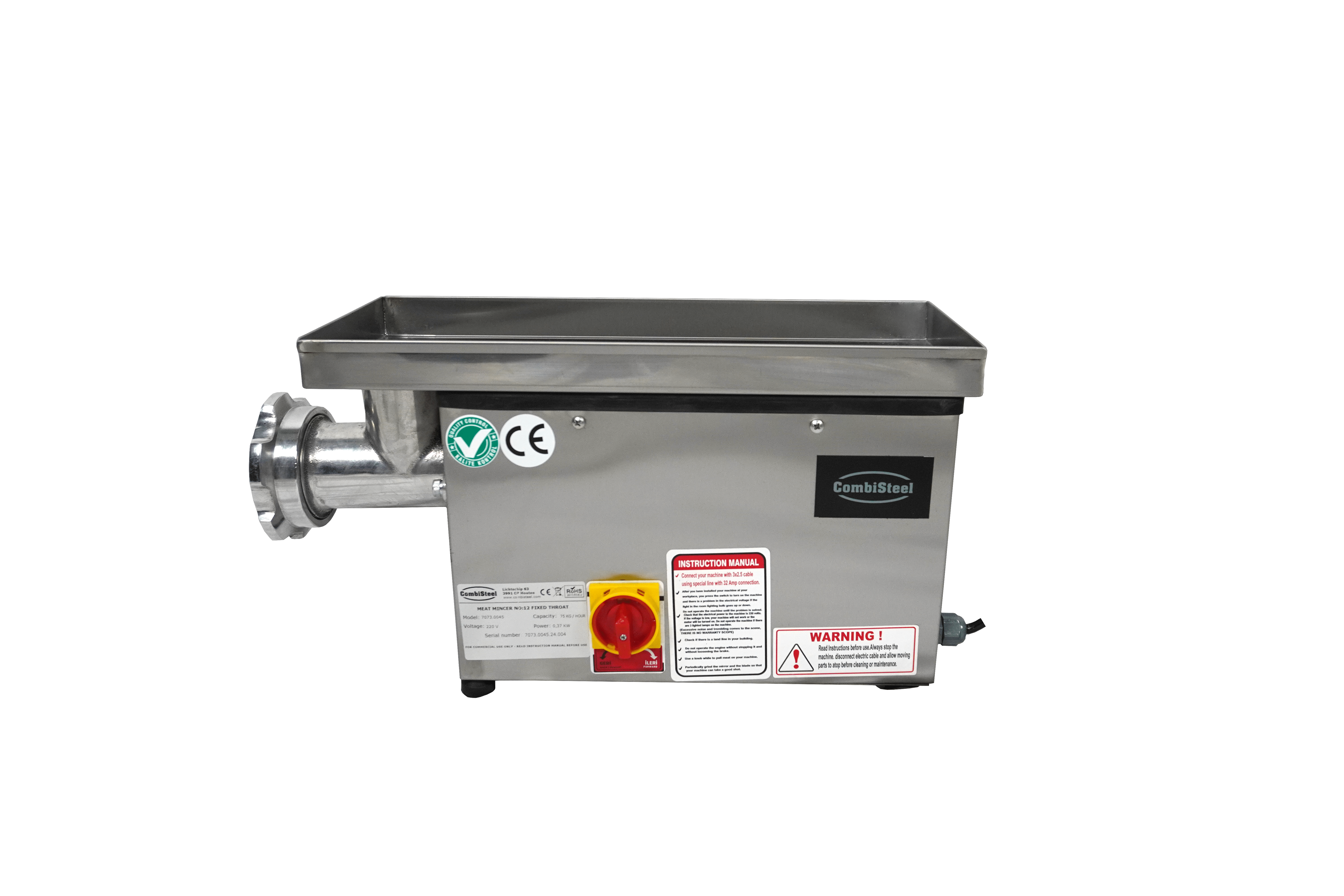Gehaktmolen 12 - 75Kg/H 230V - Met Vaste Kop