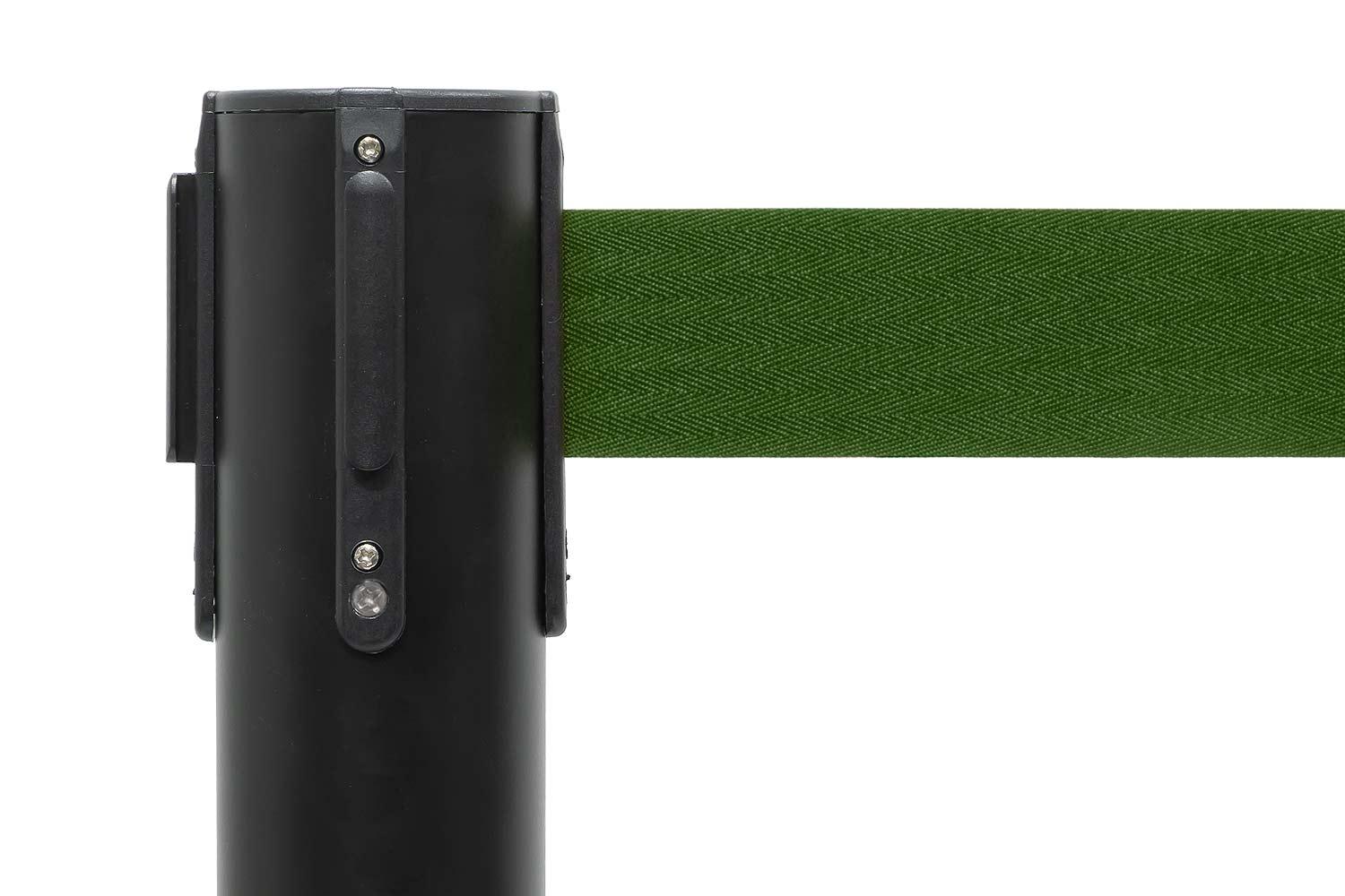 Zwarte Afzetpaal met Trekband Groen
