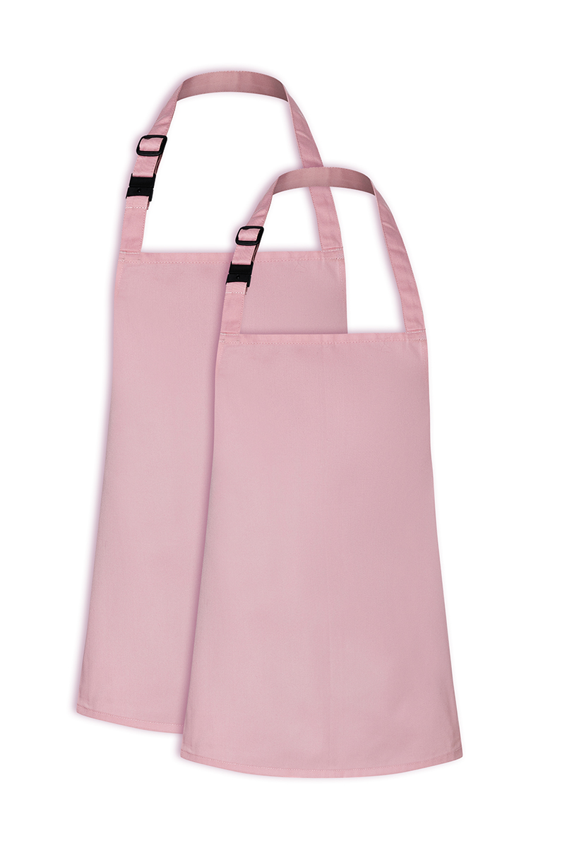 Tablier à bavette Basic avec boucle pour enfants - Rose - S